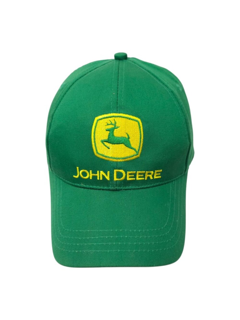 John Deere Green Baseball Snapback Cap Yellow Embroidered Logo Adjustable Hat